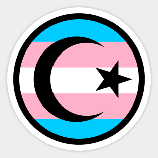 Trans Pride Crescent Sticker